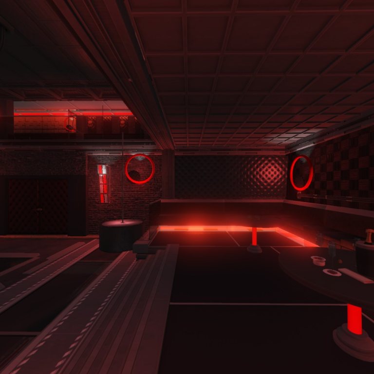 Lust Resort Compound — seating area and interior lighting
