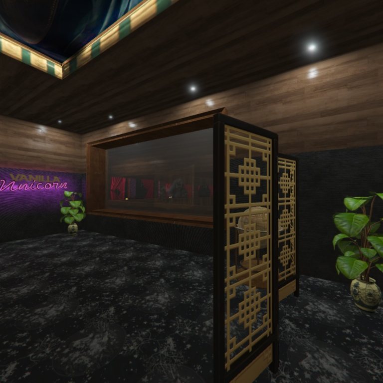 Unicorn — lounge interior and decorative partition